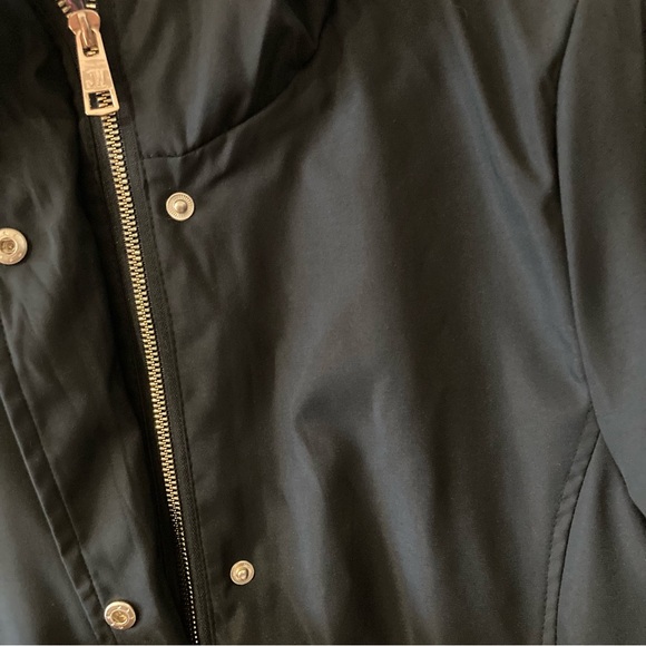 NWT Jason Wu Black Arctic Parka Coat Small Faux Fur Hood Jacket Button Zipper - Picture 5 of 9